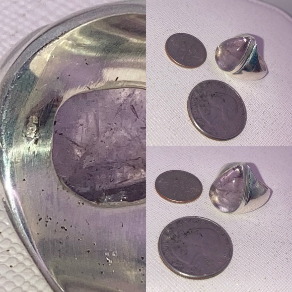 Natural Ametrine Quartz Gemstone Handmade Ring - Picture 5 of 8